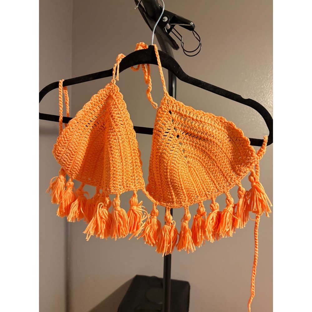 POL Bralette Coral with Tassels , Knit,‎ Style FST168 Sz M